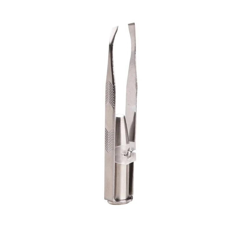 LED Lit Smart Angled Eyebrow Tweezers for Precise Eyebrow Shaping Eyelash Extensions Create Natural Perfect Brows with One Click