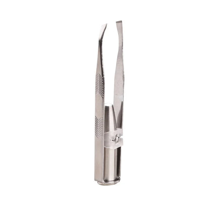 LED Lit Smart Angled Eyebrow Tweezers for Precise Eyebrow Shaping Eyelash Extensions Create Natural Perfect Brows with One Click