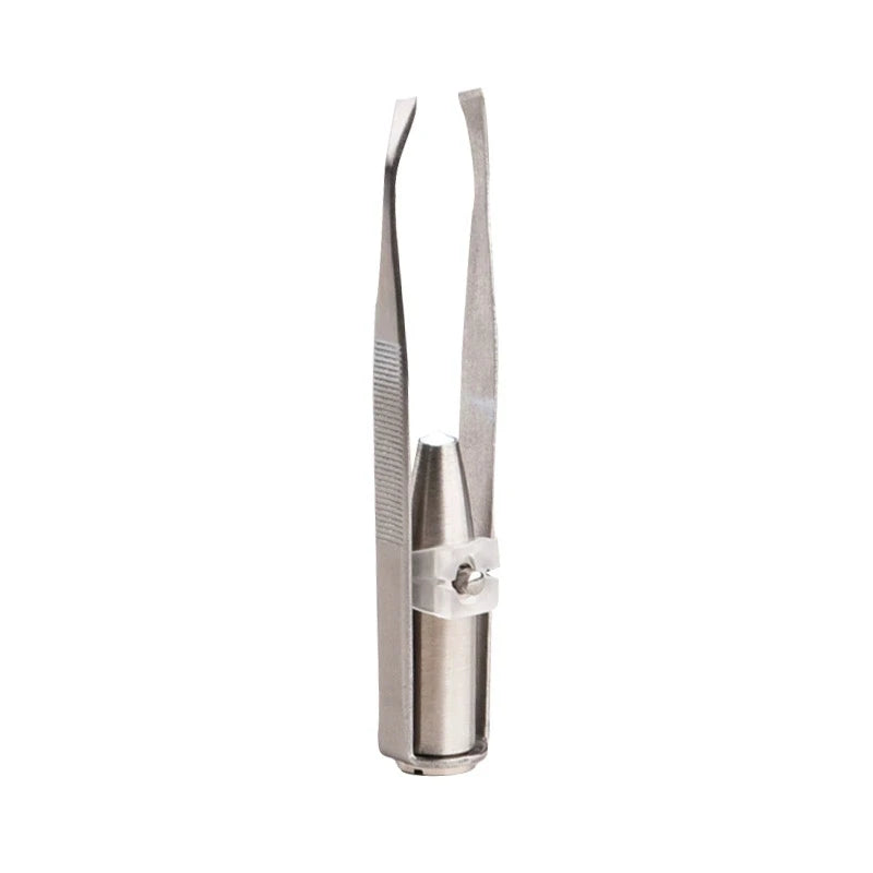 LED Lit Smart Angled Eyebrow Tweezers for Precise Eyebrow Shaping Eyelash Extensions Create Natural Perfect Brows with One Click