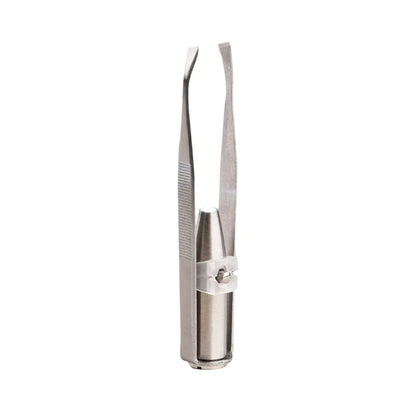 LED Lit Smart Angled Eyebrow Tweezers for Precise Eyebrow Shaping Eyelash Extensions Create Natural Perfect Brows with One Click