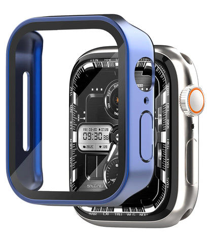 2 Pack Apple Watch Screen Protector Compatible with Apple Watch 49mm 45mm 44mm 41mm 40mmShockproof Apple Watch Cover/Case with Tempered Glass