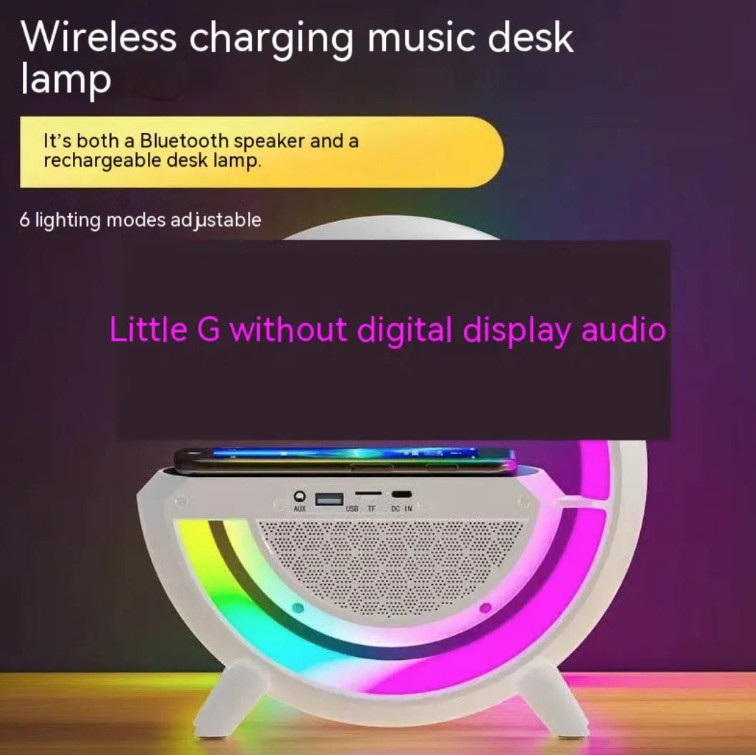 Bluetooth Speaker with Wireless Charging and Atmosphere Light