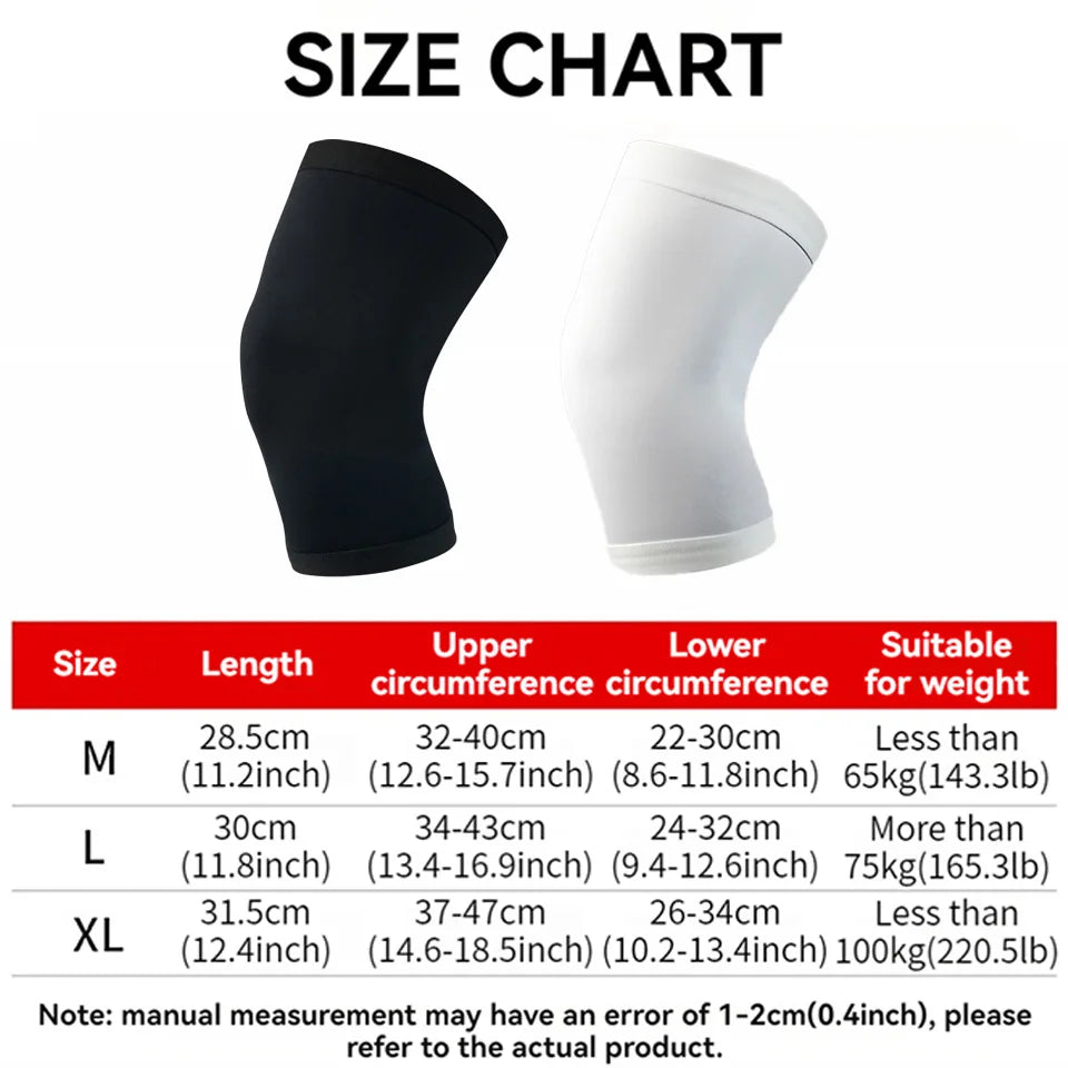 1Pcs Sports Knee Pads Silicone Anti-slip Knitted Compression Leg Guards Fitness Outdoor Running And Cycling Mountain Climbing