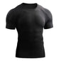 2025 Compression T Shirt Men Summer Sportswear Running T-shirt Elastic Quick Dry Sport Tops Tee Athletic Gym Workout Shirts Men