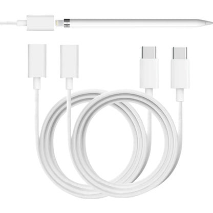 for Apple Pencil ChargerUSB C to Apple Pencil Adapter1FT Apple Pen Charger 2 Pack Fast Charging Compatible with Apple Pencil 1st Generation