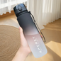 1 Liter Large Capacity Sports Water Bottle Leak Proof Colorful Plastic Cup Drinking Outdoor Travel Portable Gym Fitness Jugs