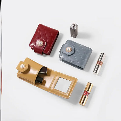 Mini Chanel Makeup Bag with Mirror for Travel